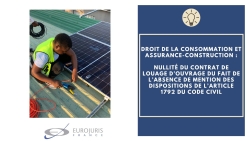Droit consommation et assurance-construction Droit consommation et assurance-construction